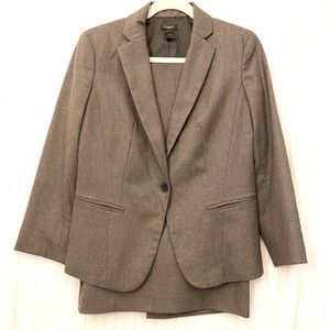 Ann Taylor Brown Skirt Suit Set